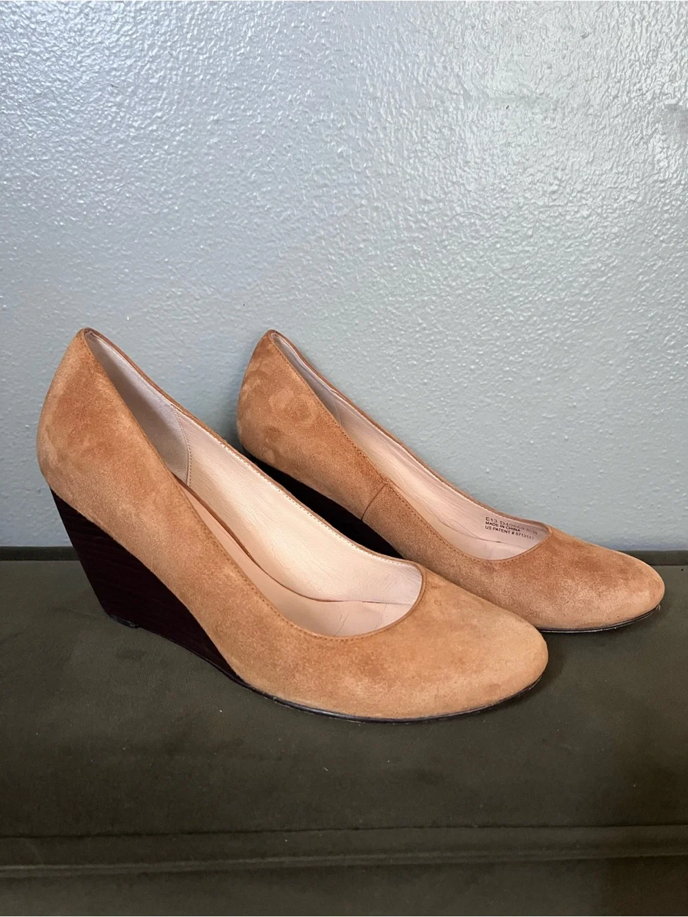 Cole Haan x Nike air Cognac Suede Wedge Pumps
